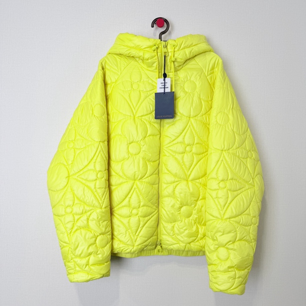 未使用 LouisVuitton/路易威登 黄色三花羽绒服/50/编号411