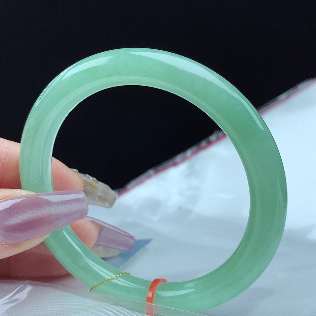 翡翠手镯未镶嵌54圆镯1432