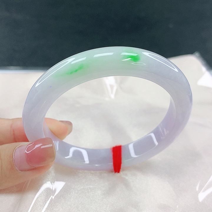翡翠未镶嵌手镯圈56，04044