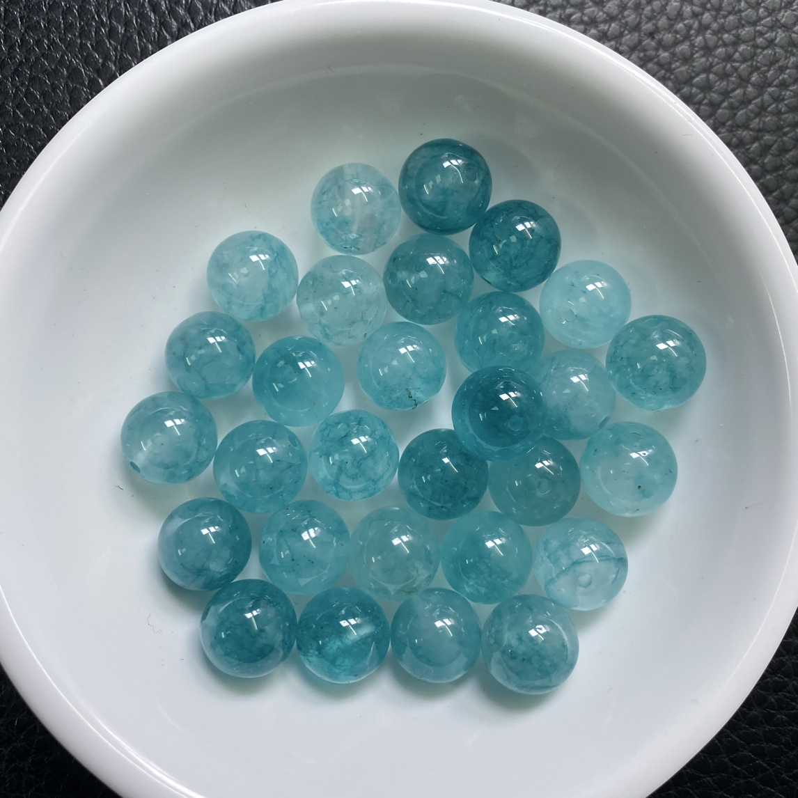 金禧缘珠宝～A1791 蓝碧玺8mm30个9.9元