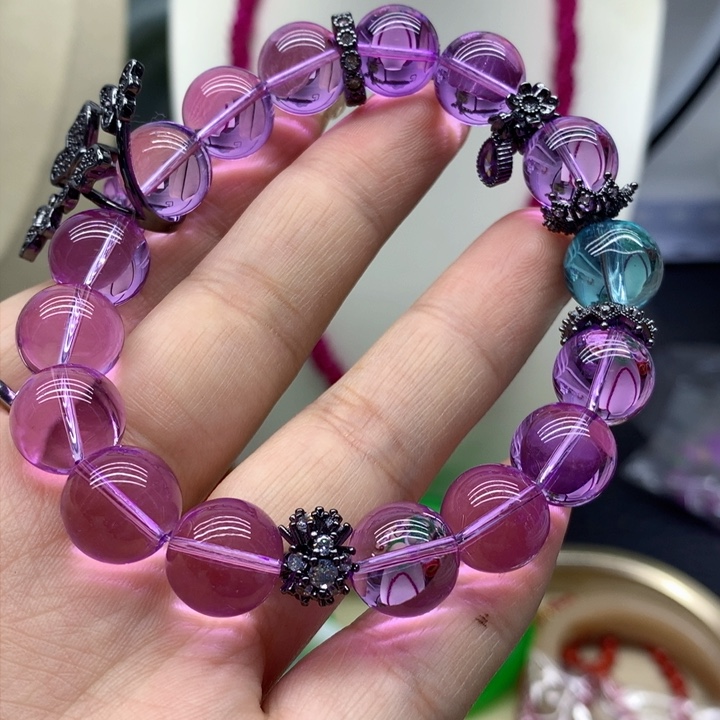 碧玺颈饰银S925镶嵌吊坠