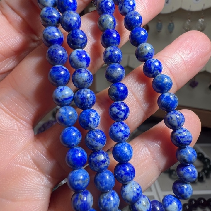 青金石未镶嵌手链41cm长链5.57mm