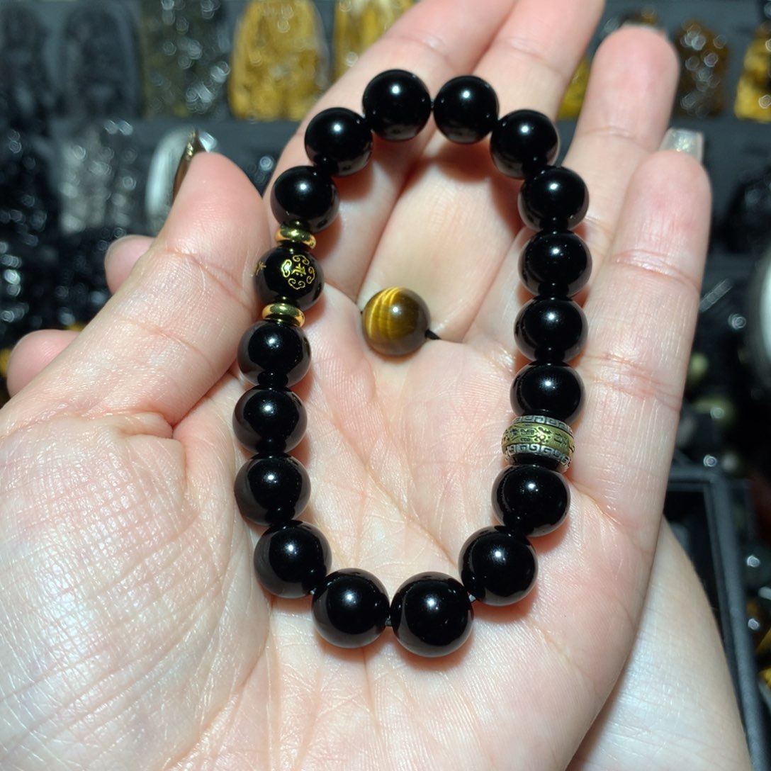 未镶嵌黑曜岩手串?**伊定制