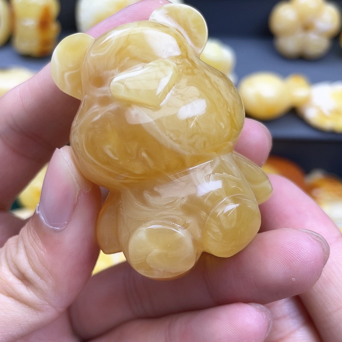 琥珀裸石未镶嵌蜜蜡