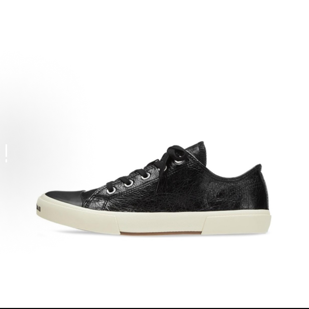 未使用 Balenciaga/巴黎世家 巴黎世家 黑色皮质低帮板鞋