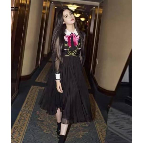 妃鱼/古驰/真丝/连衣裙/95新/凡2/17