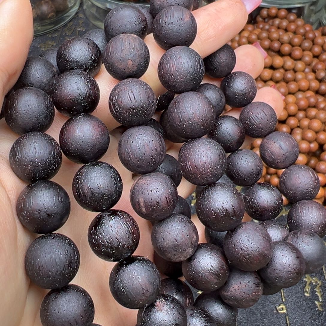 手串/手链降真香缅甸小叶降真香12红黑油单圈