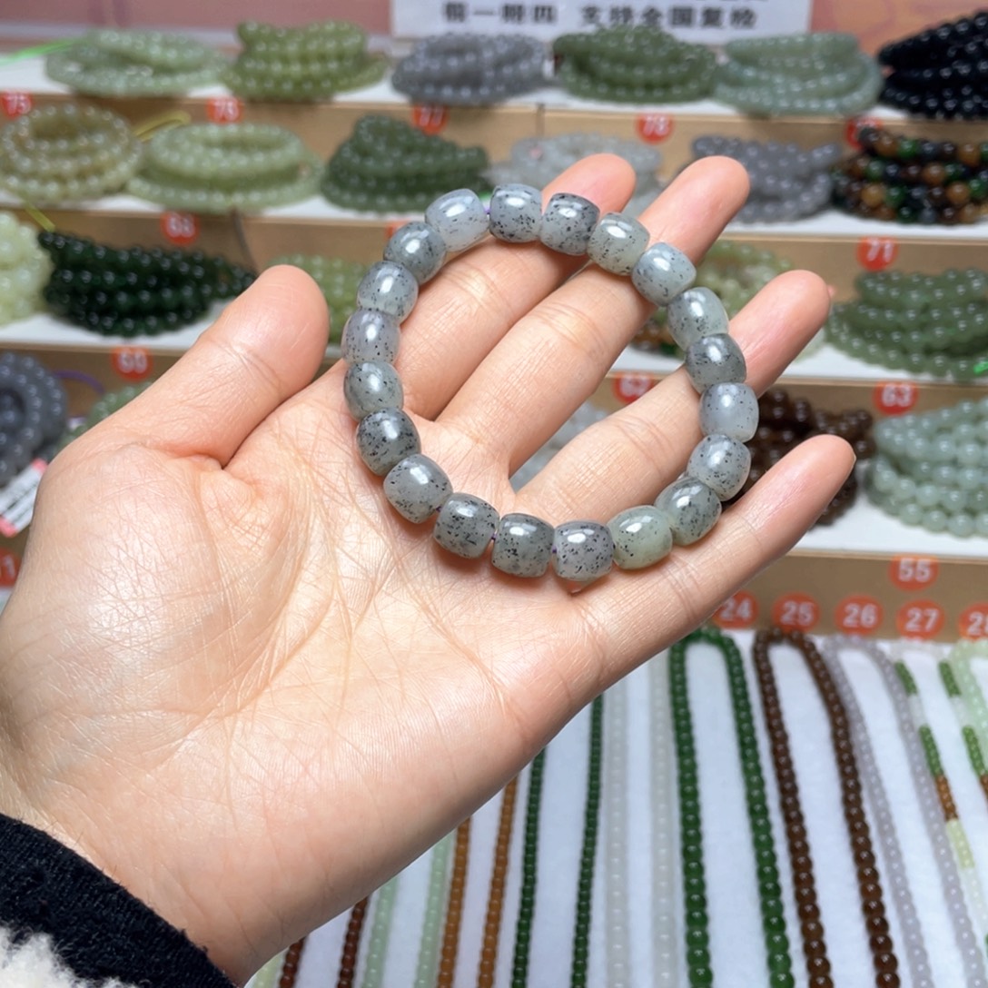 和田玉未镶嵌手链10mm