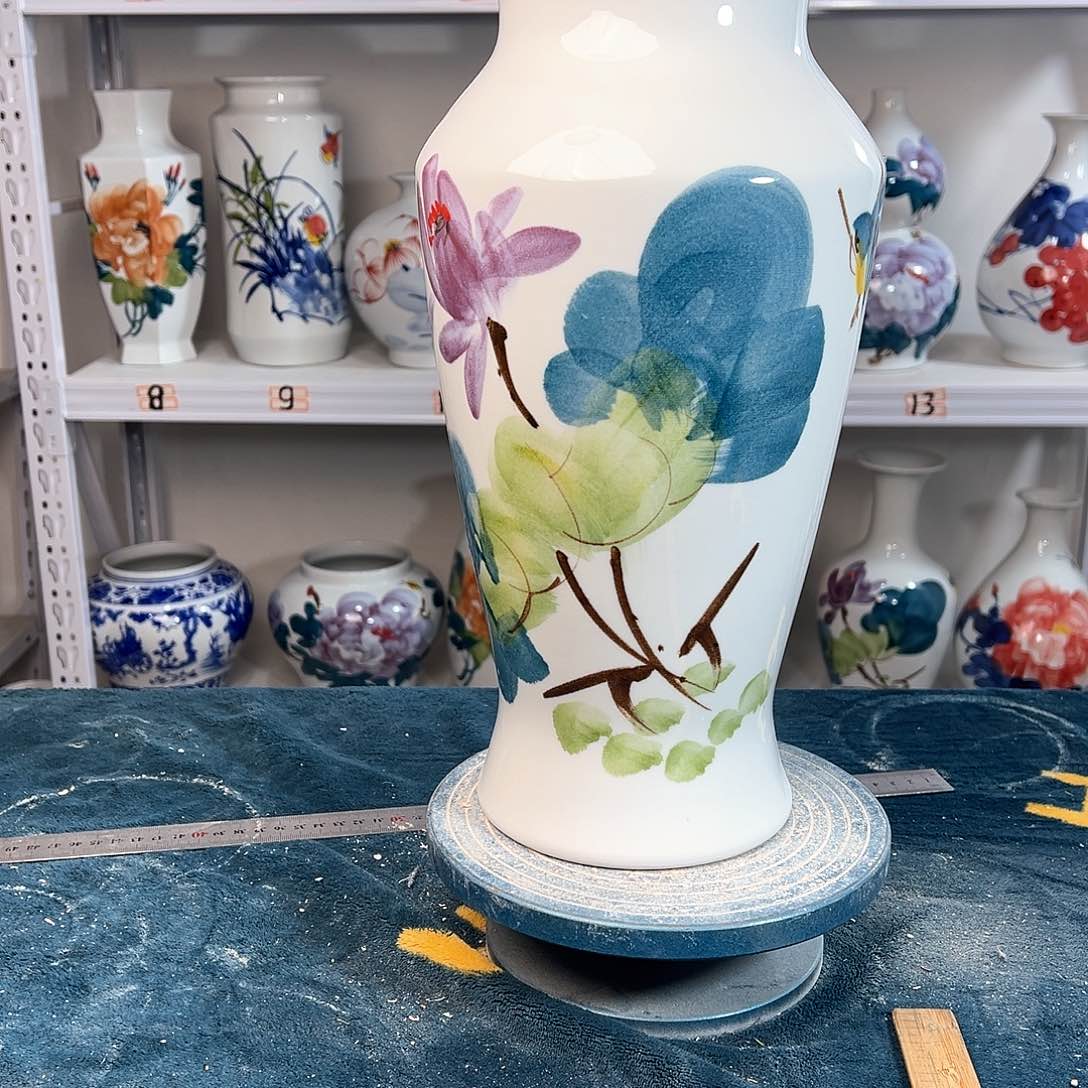 摆件景德镇陶瓷大鱼鸟