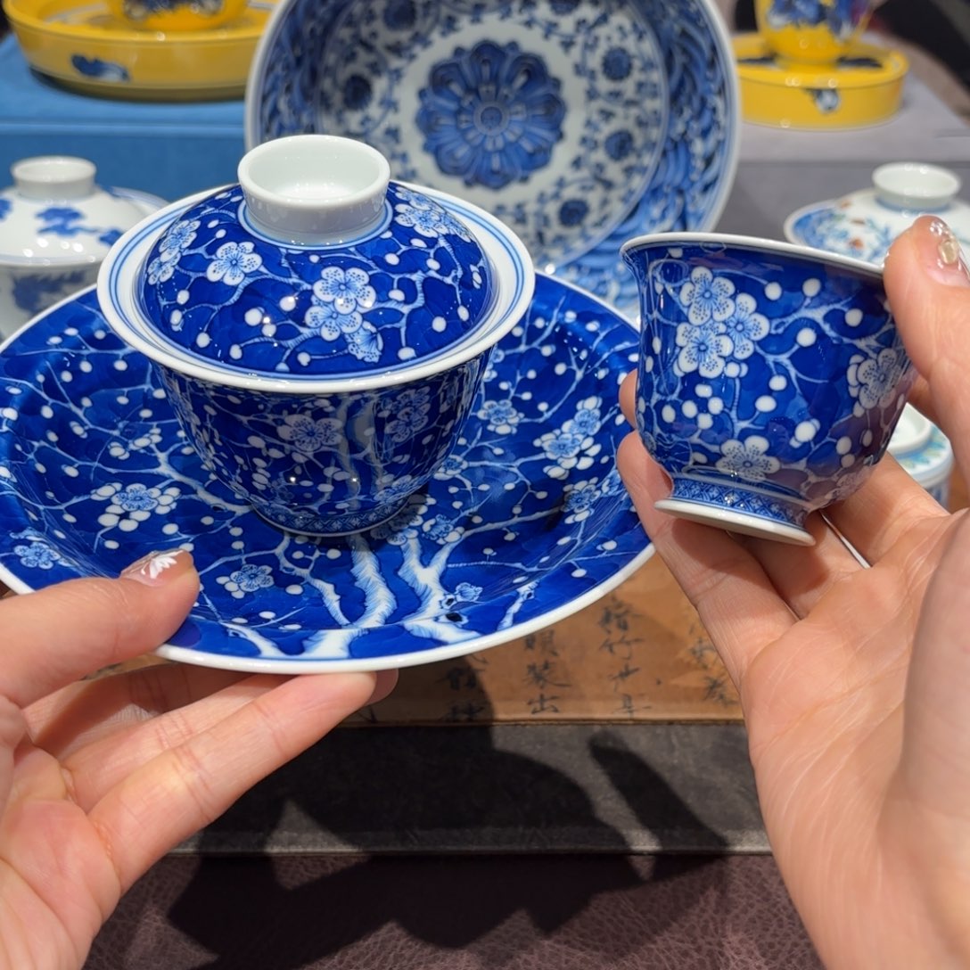 瓷片夜**楠手工手绘陶瓷茶具