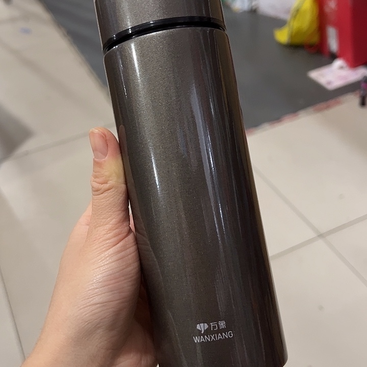 万象316430430时空知了h131灰色保温杯加杯套