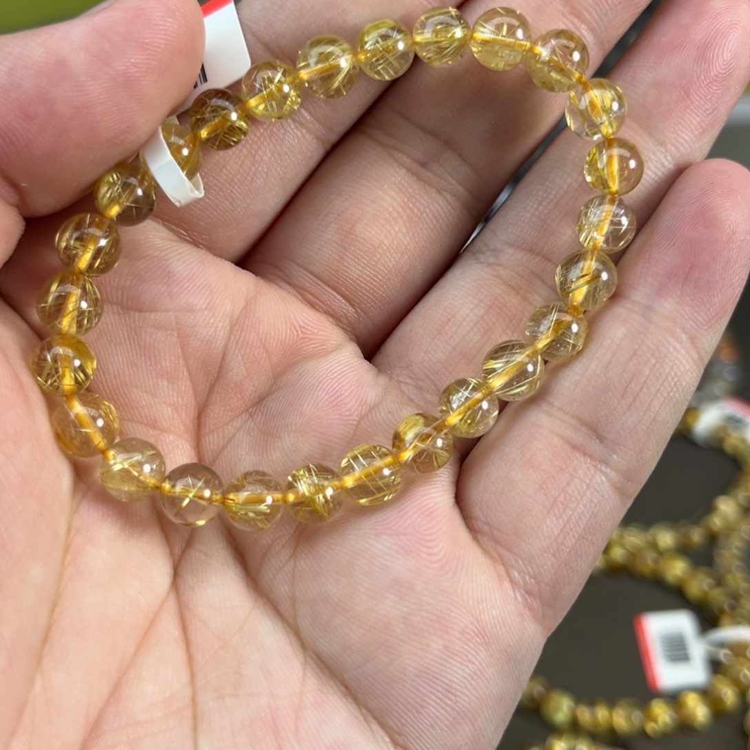 发晶手串未镶嵌钛晶