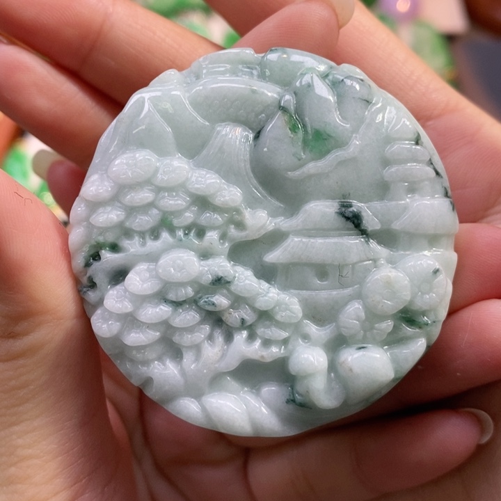 颈饰未镶嵌翡翠吊坠