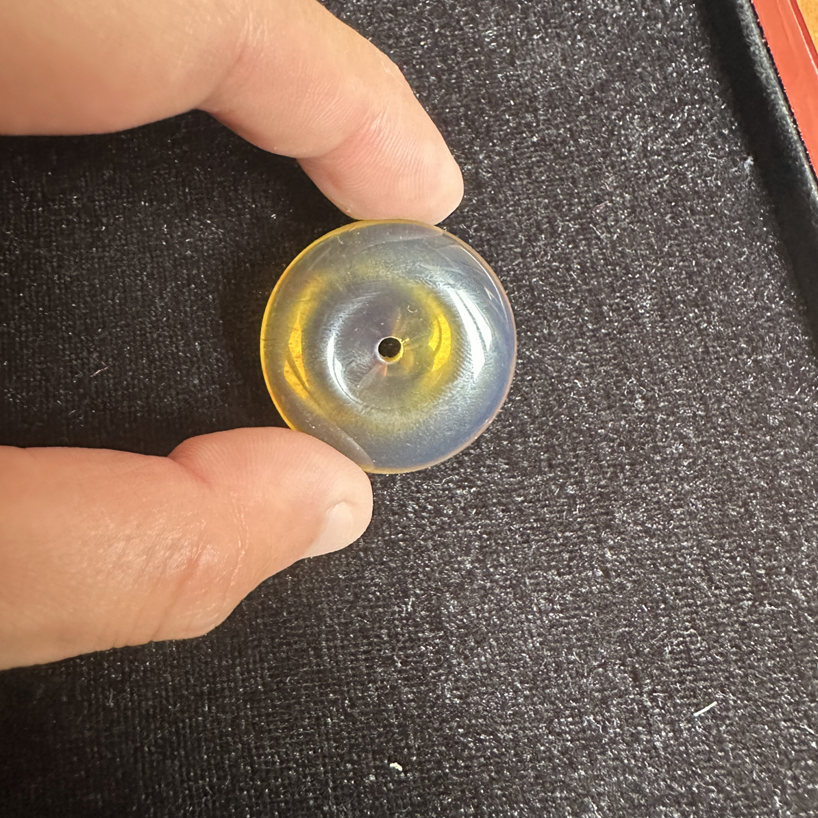 缅甸琥珀金棕平安扣