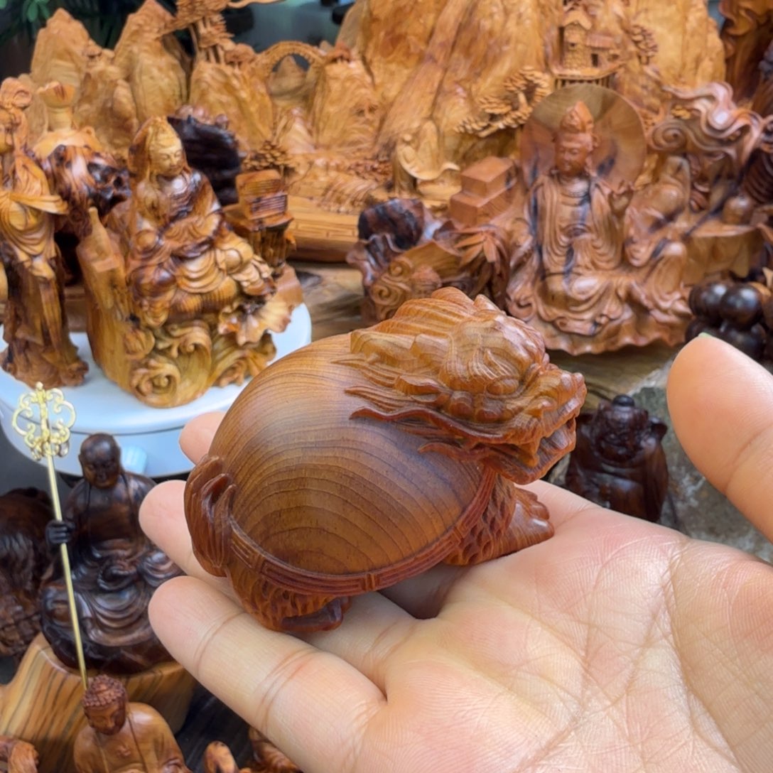 啊***锅柏木机器雕刻龙龟