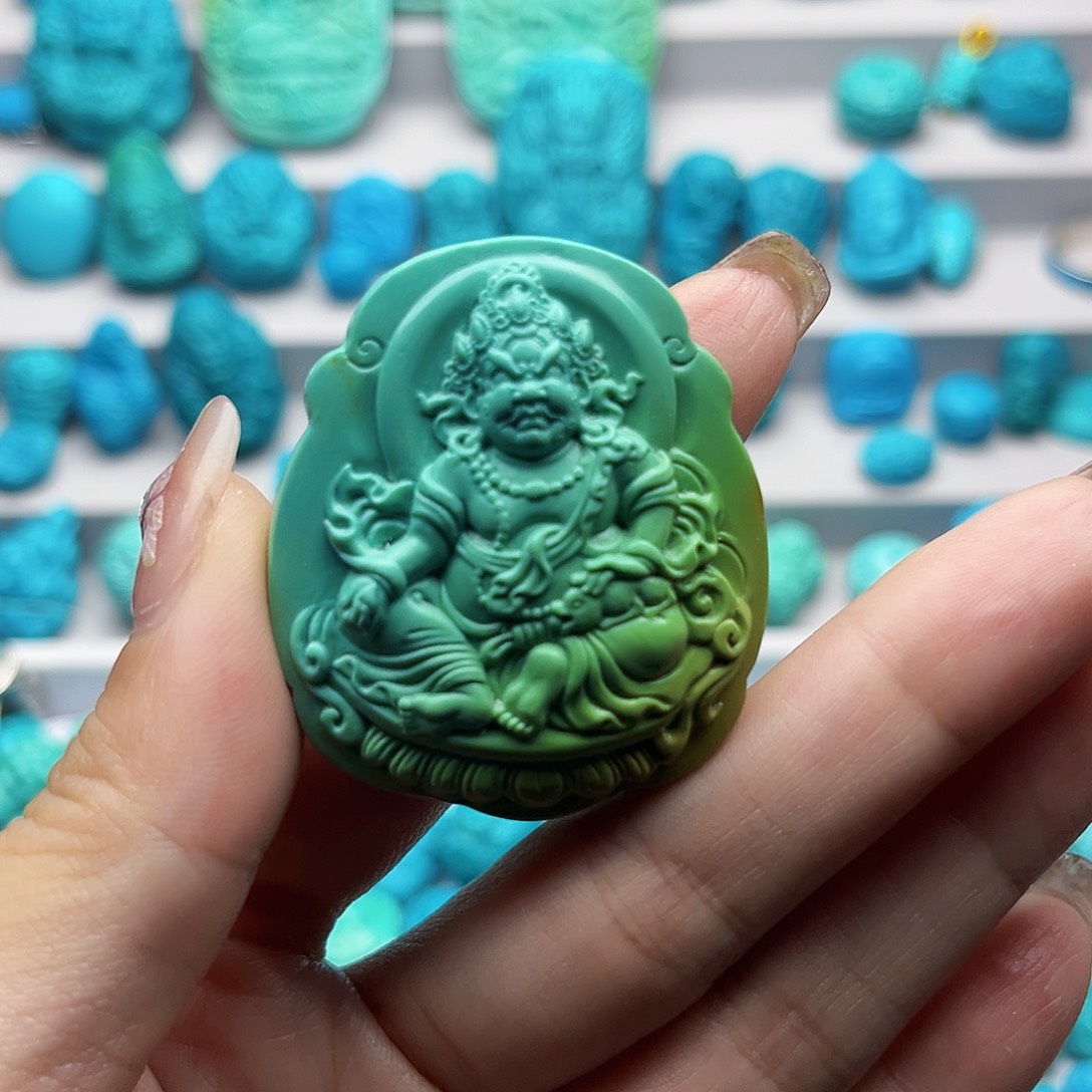 绿松石未镶嵌挂件