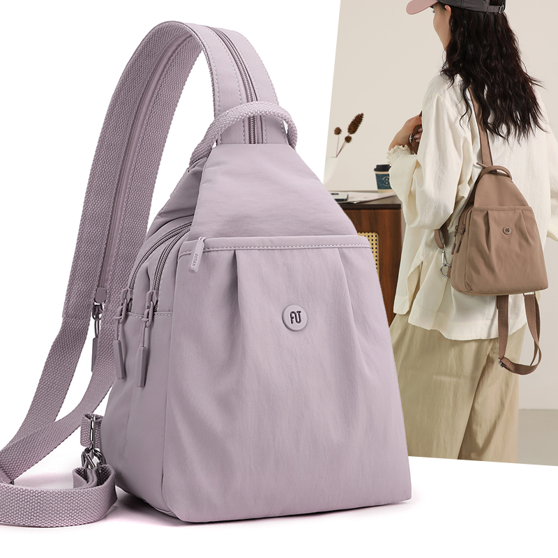 简约时尚小型斜挎通勤小胸包多功能双肩包女士便携斜挎包2282