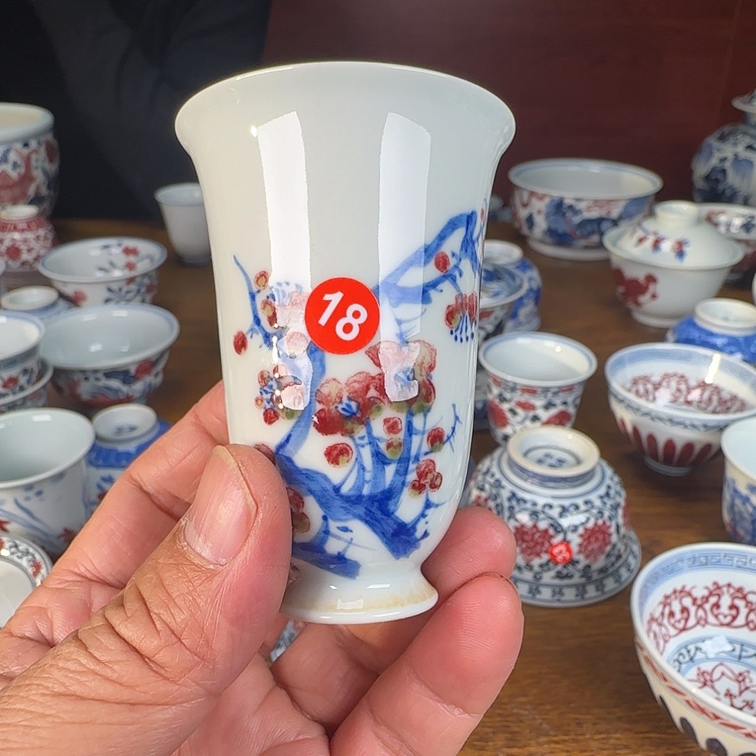 景德镇原矿釉里红茶具