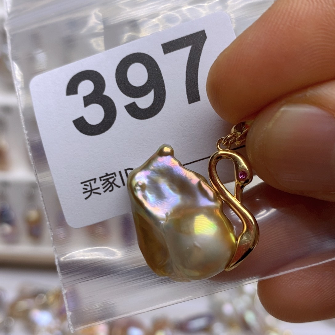 淡水珍珠颈饰银S925镶嵌397