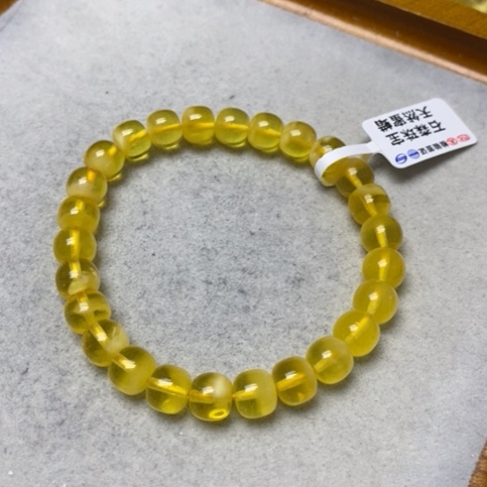 蜜蜡裸石未镶嵌手串