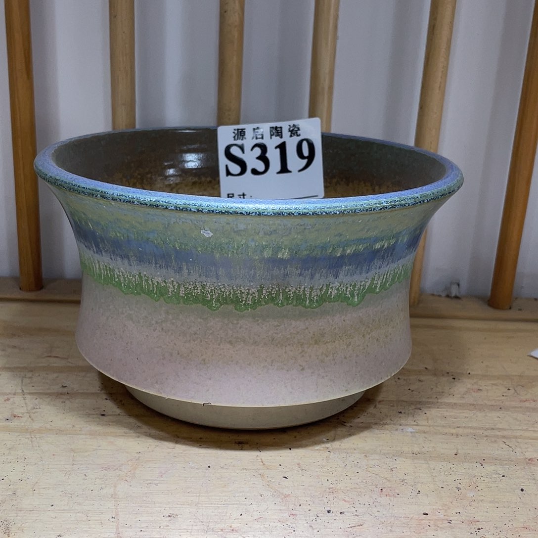 紫砂花盆景德镇陶瓷花盆319