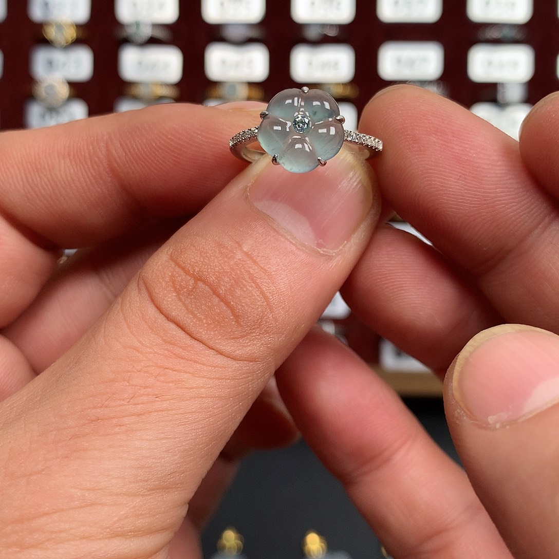 ^***.翡翠银S925镶嵌戒指48