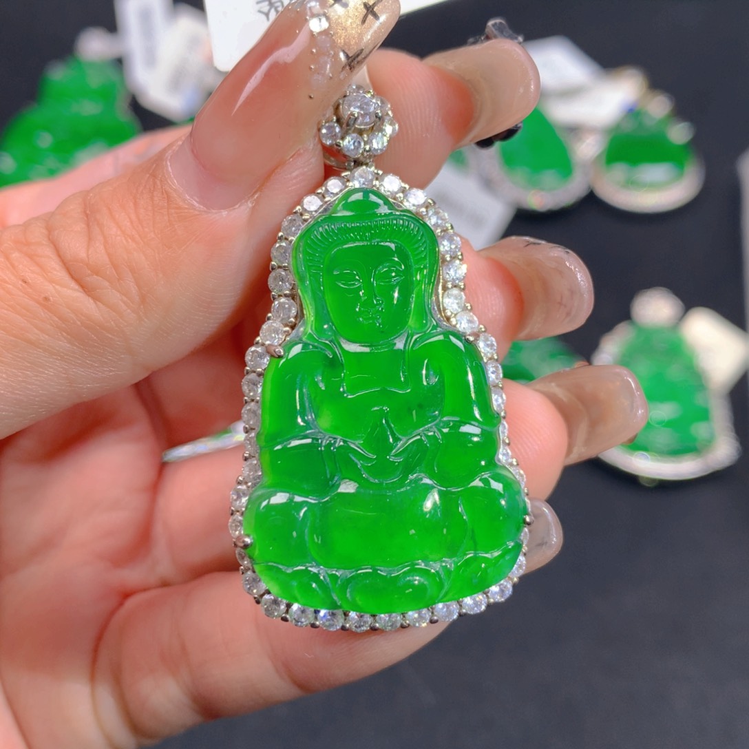 翡翠颈饰银S925镶嵌11111111111