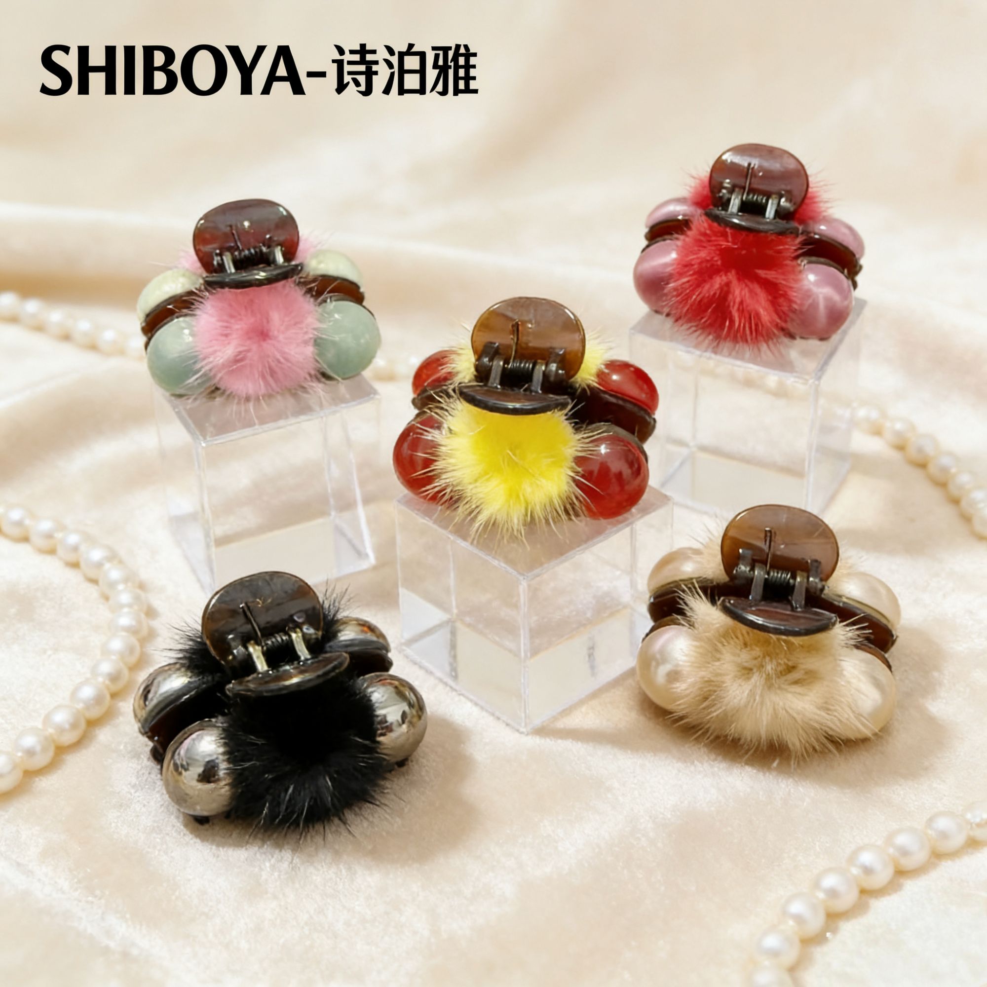 诗泊雅 奢雅缪斯·貂绒珠玑臻藏级复古发饰艺术组