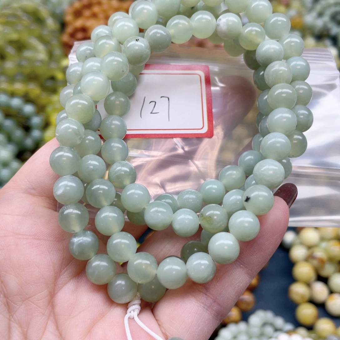 未镶嵌蛇纹石玉手串