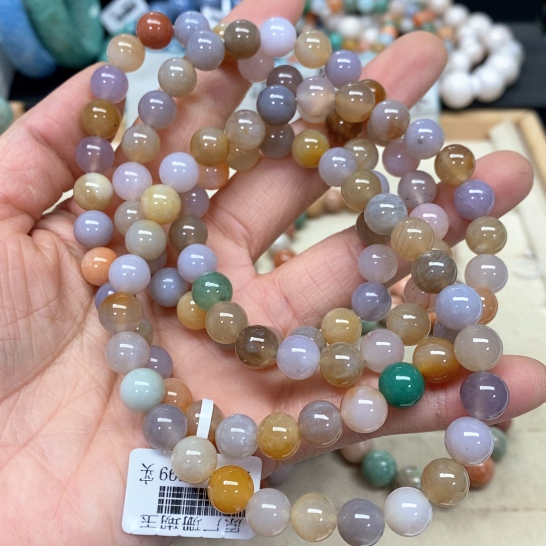 硅化珊瑚（珊瑚玉）手链未镶嵌334