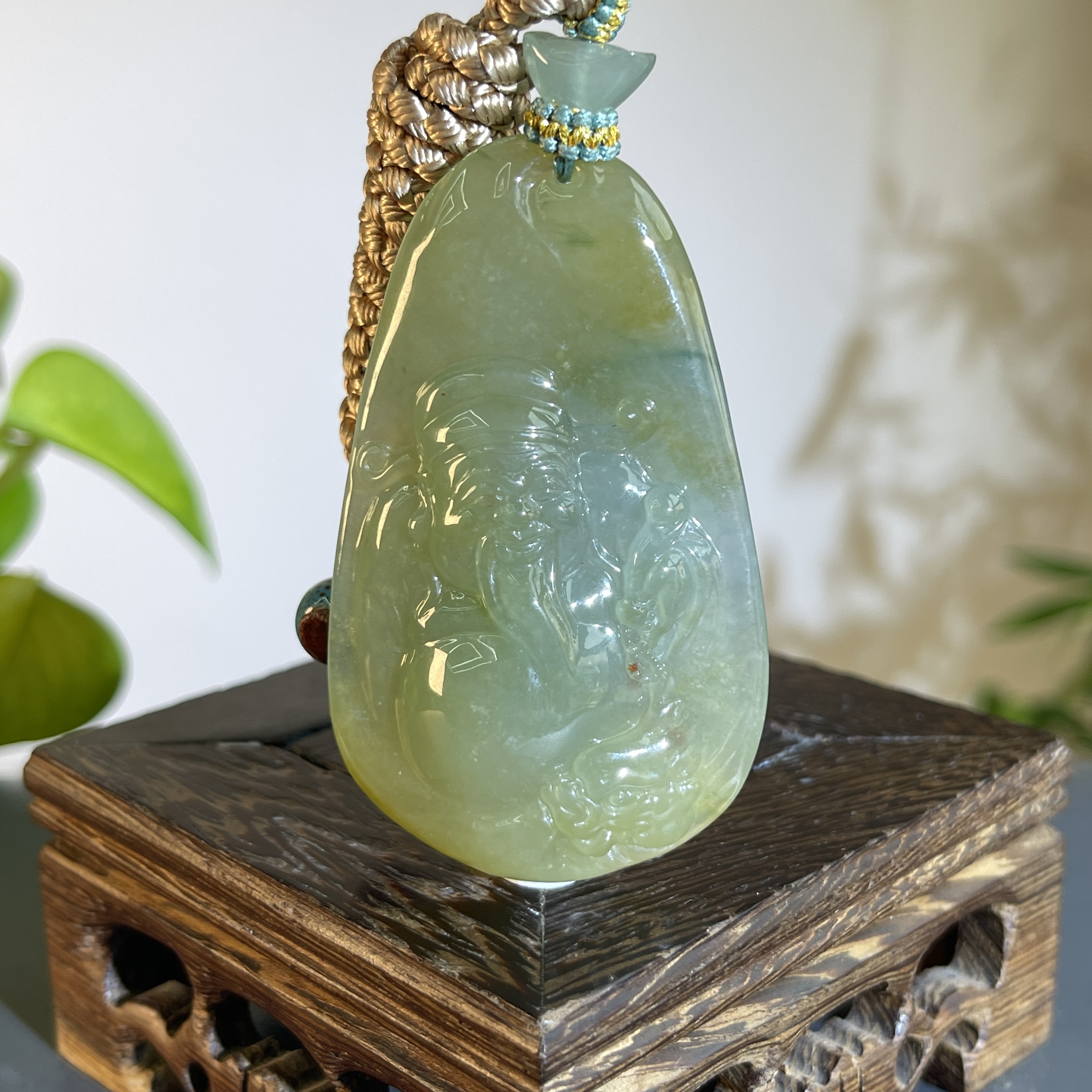 JXB19-144  天然缅甸A货翡翠 财神爷