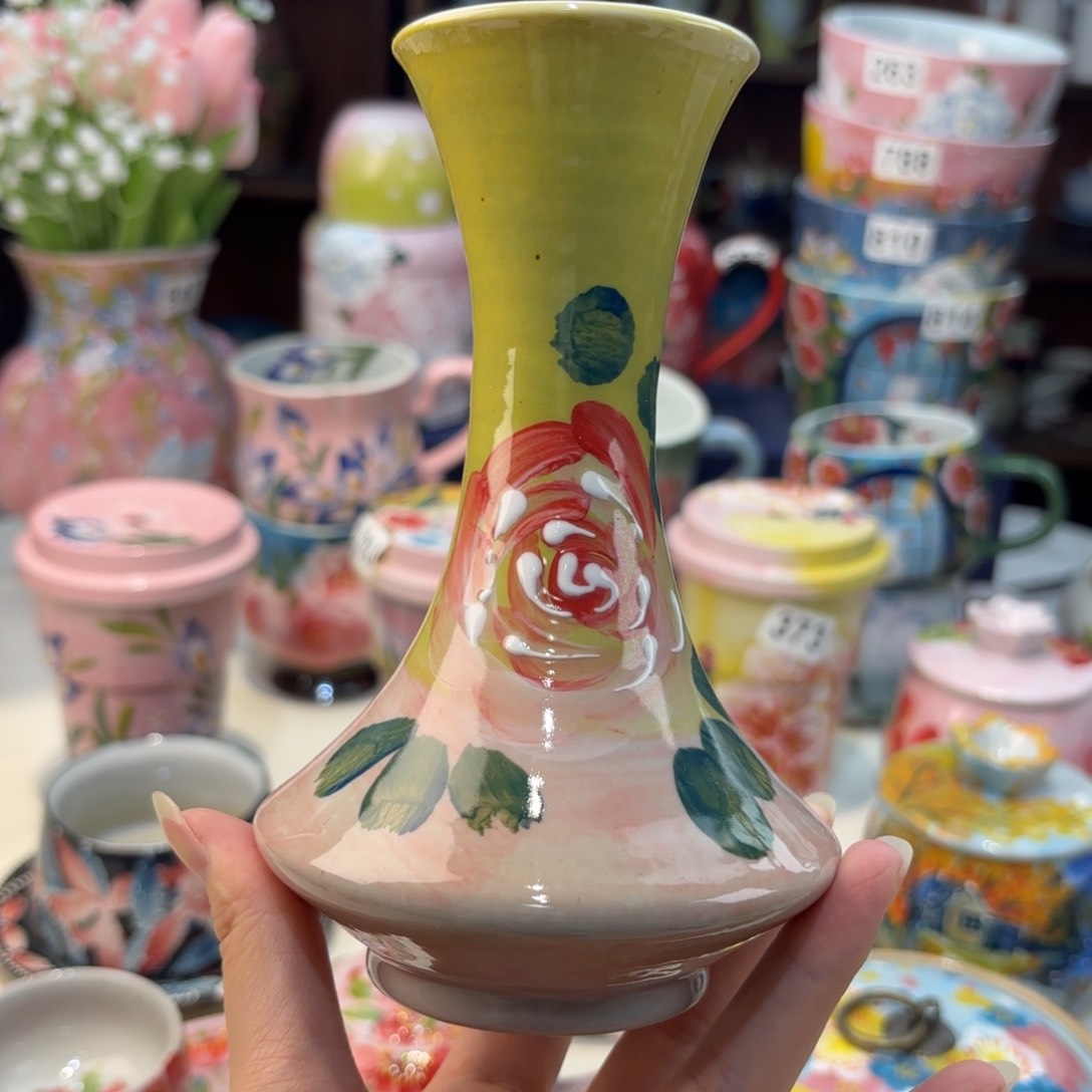 瓷片景德镇手绘高温釉下彩陶瓷茶具