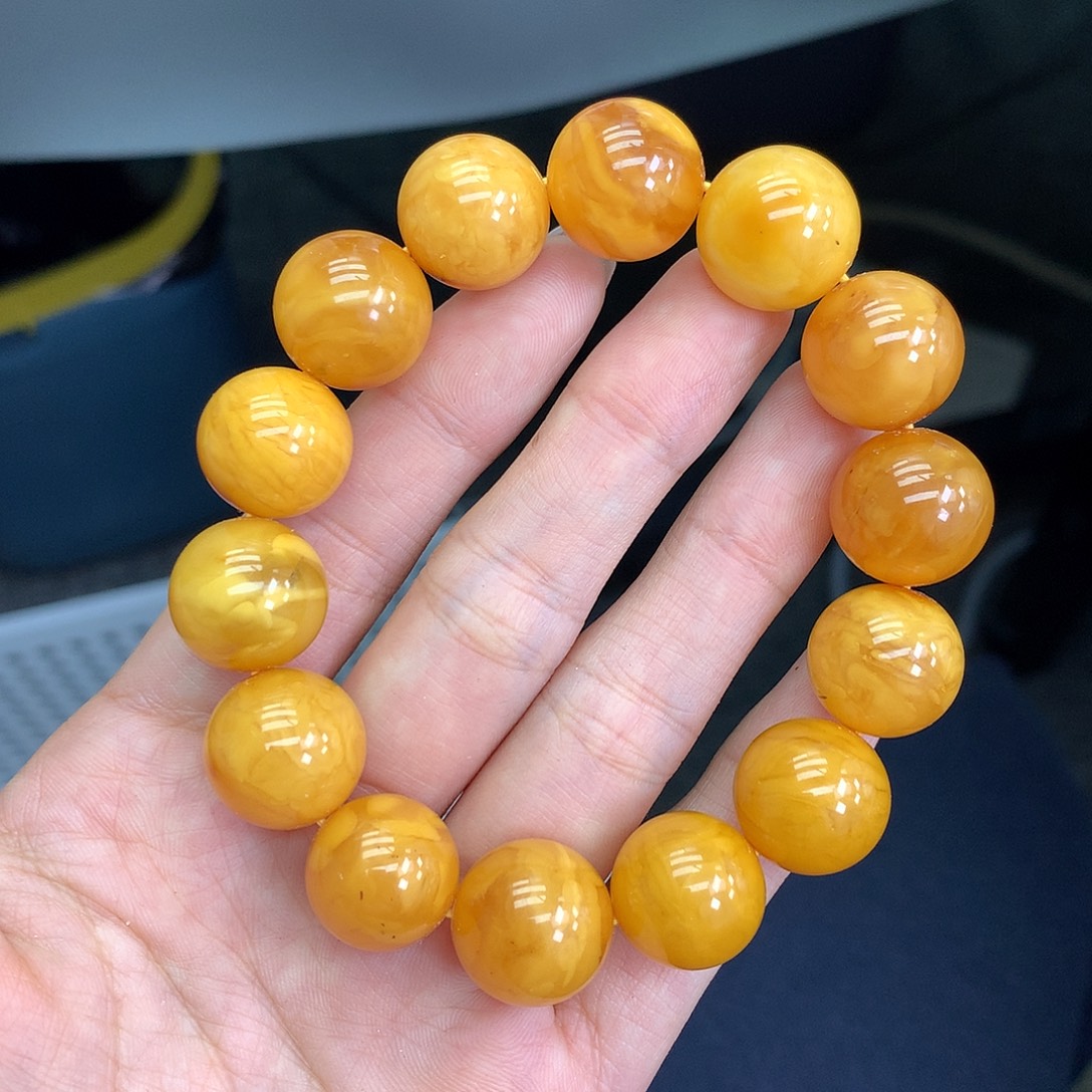 琥珀未镶嵌珠宝奇石15mm➕