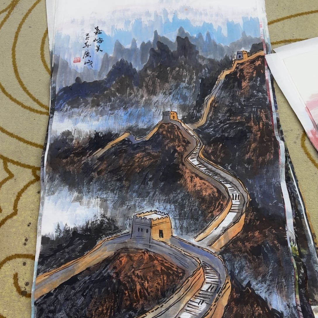 国画崔广成四尺山水艺