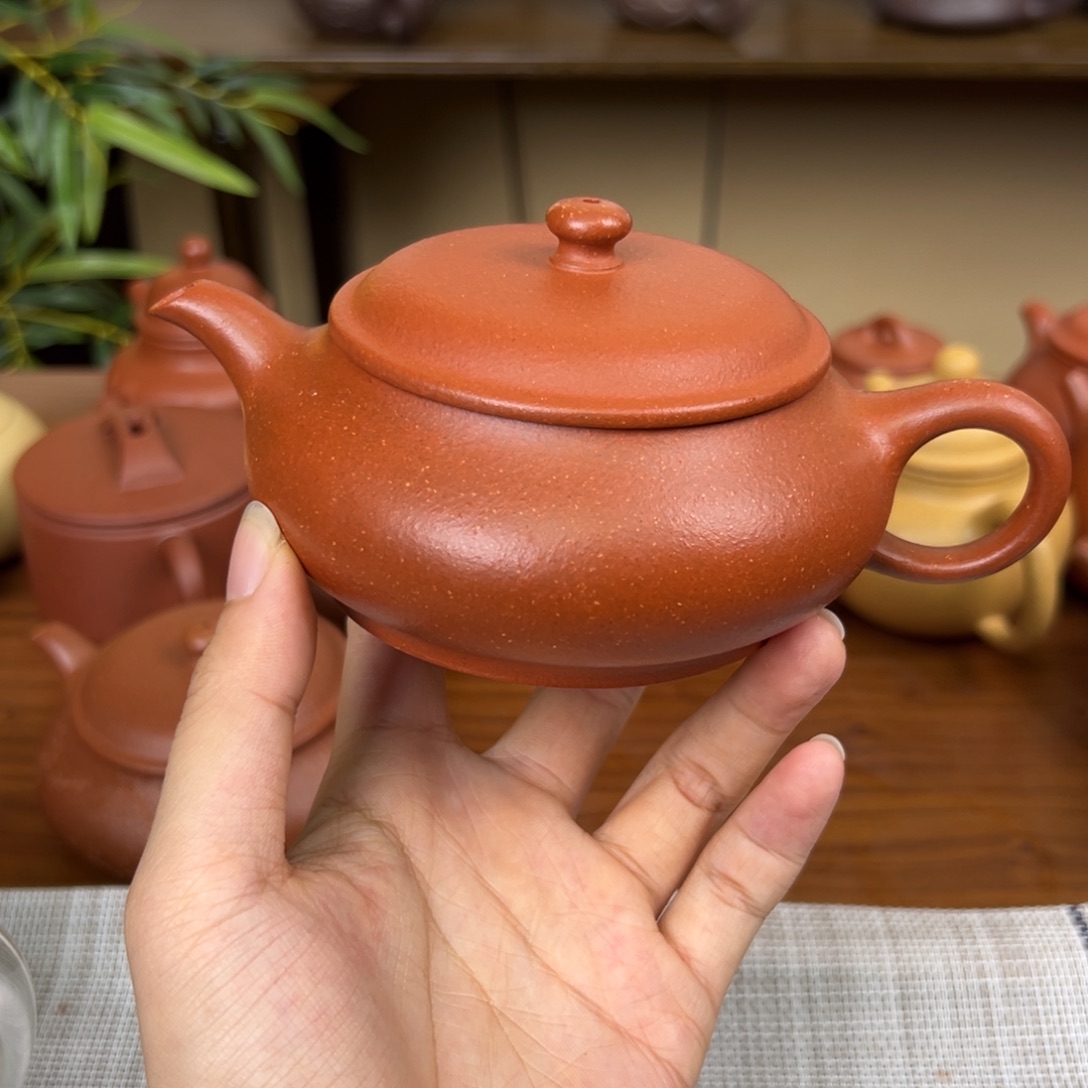 茶壶紫砂紫砂壶明炉壶红降坡220cc微瑕甘来兵