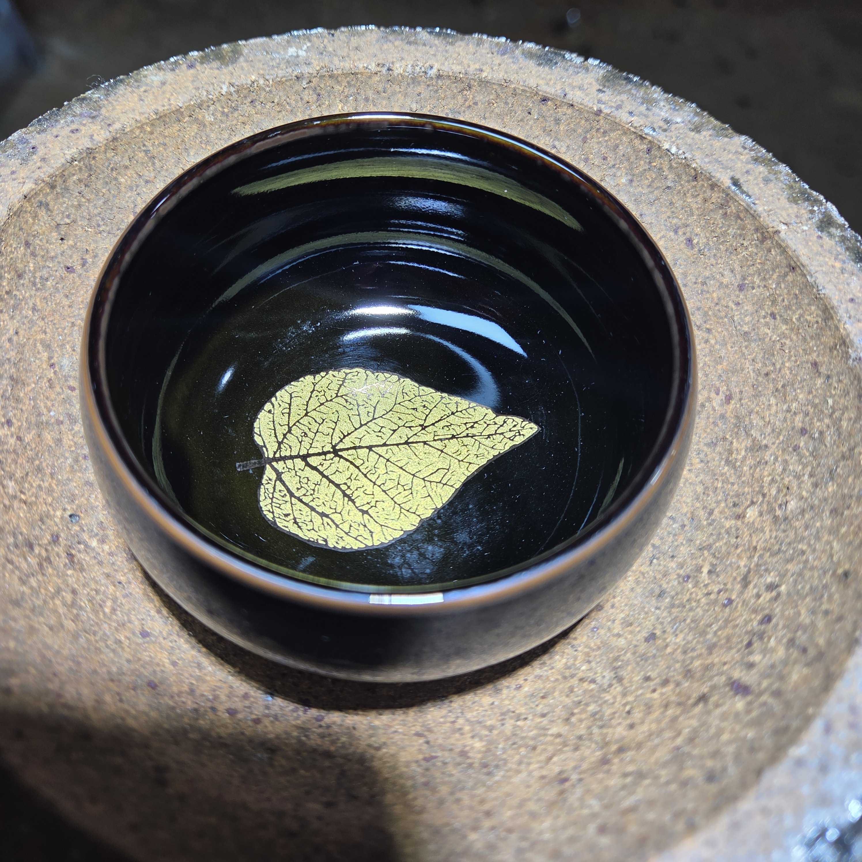 【闪购商品】黑玉江山木叶 茶盏 05