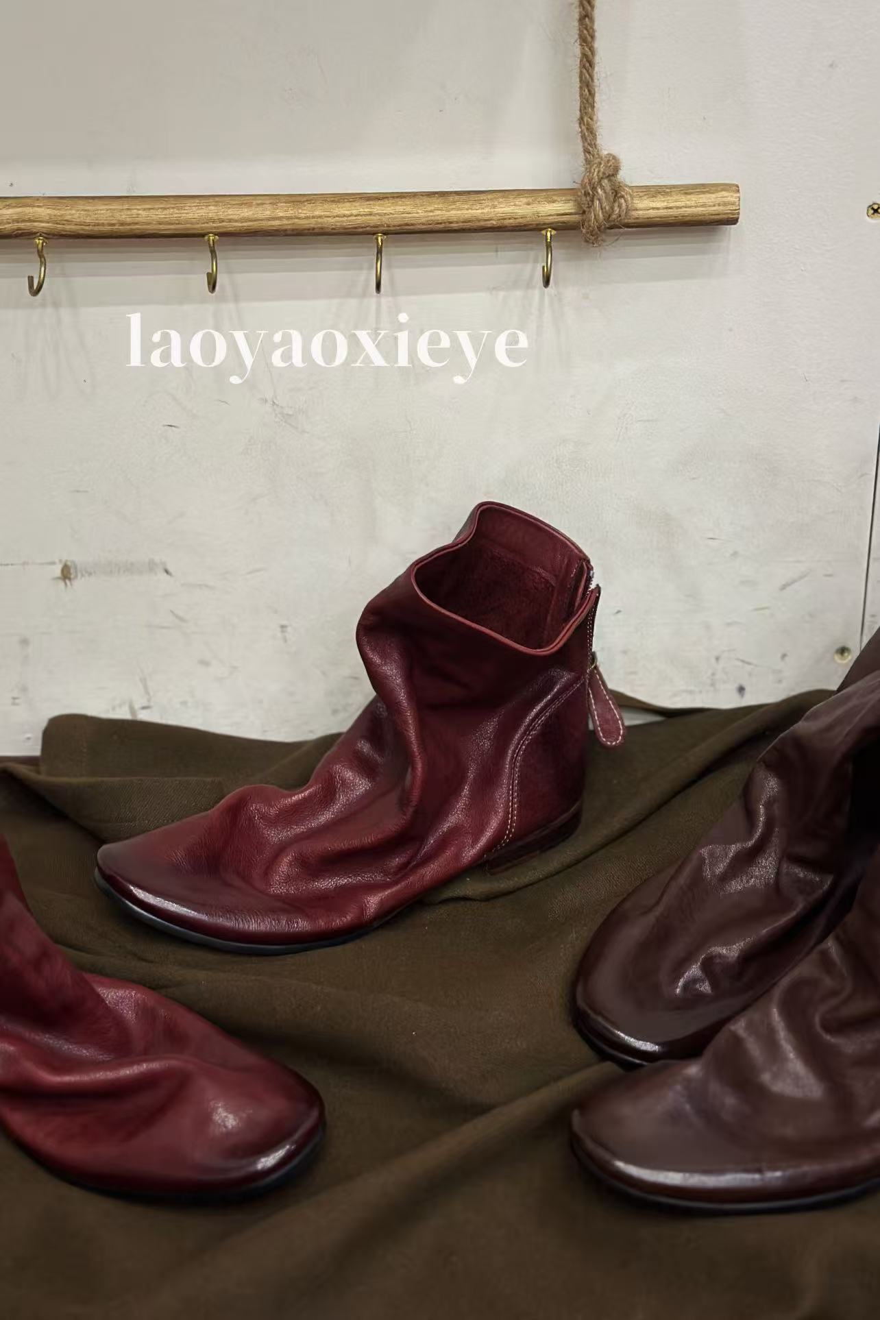 水洗马皮 女士超软袜子靴 瘦瘦靴 矮跟 气质简约大气百搭女士 