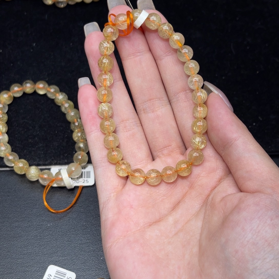 樂***.发晶未镶嵌手链卡7金发晶