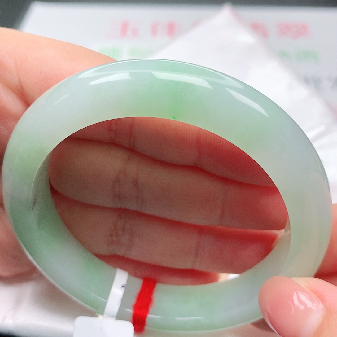 翡翠手镯未镶嵌甜果绿15