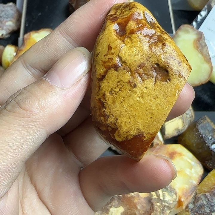 *****定制琥珀未镶嵌白花