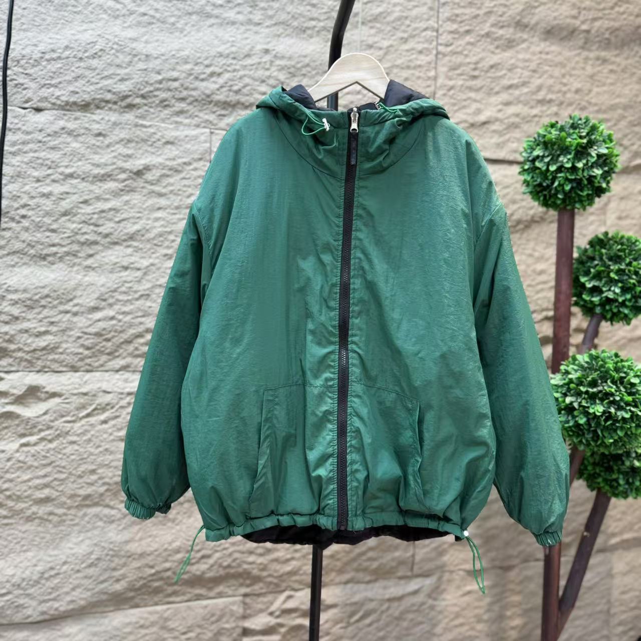 8911新款两面穿冬季加厚百搭休闲显瘦连帽棉服