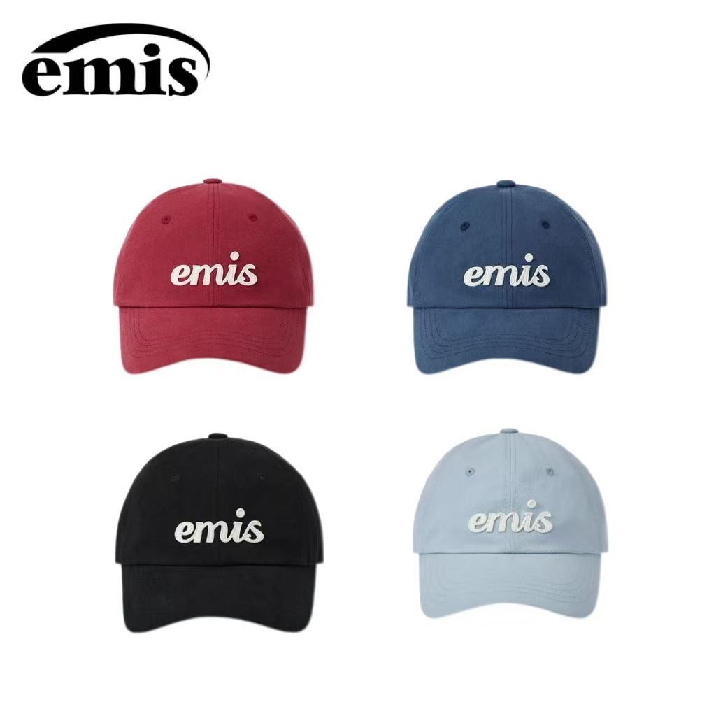 emis帽子贴布手写体棒球帽鸭舌帽时尚软顶高级感新款【张师傅】