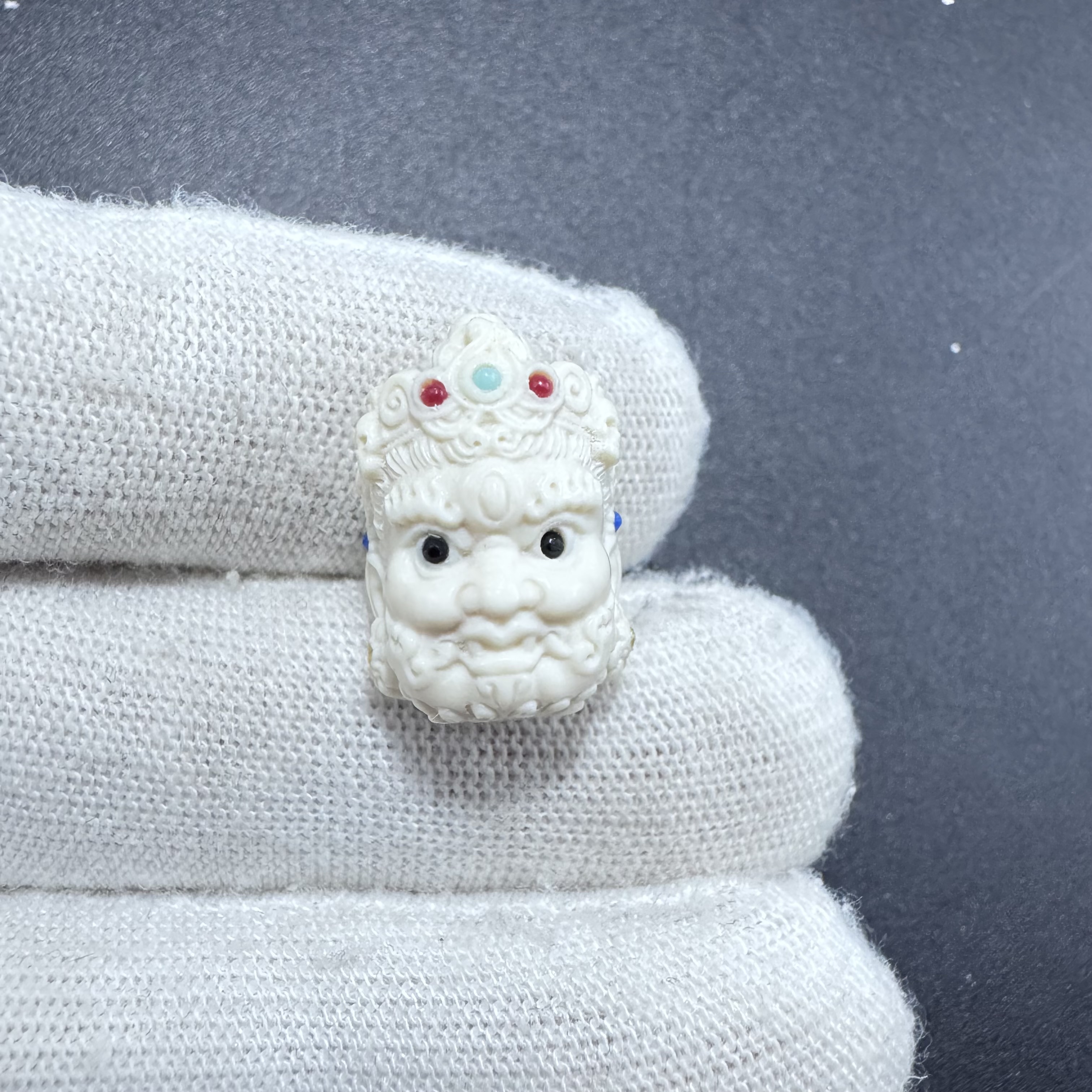 QB0020天然猛犸象牙手工配珠DIY黄财财配饰