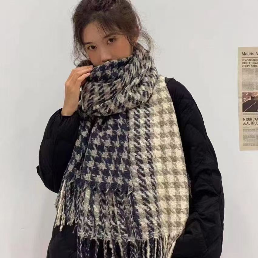 【颜色可选】千鸟格围巾