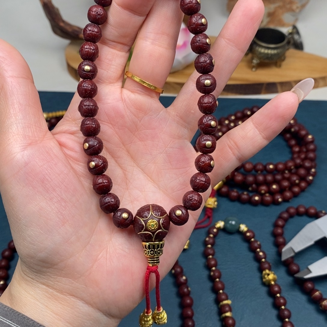 凤眼菩提手串手持金钉8.8