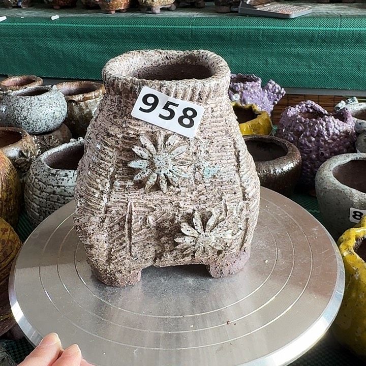 内口6高14粗陶手工