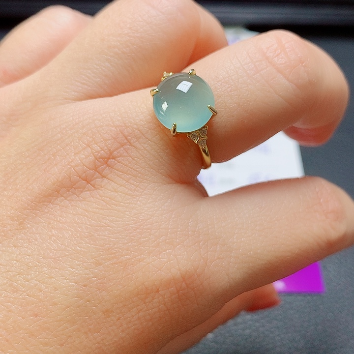 银S925镶嵌戒指翡翠