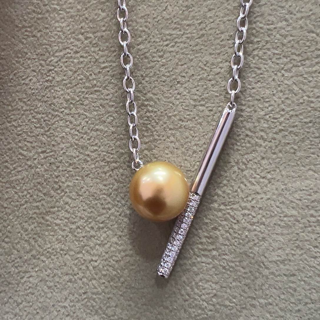 海水珍珠吊坠(赠链)银S925镶嵌