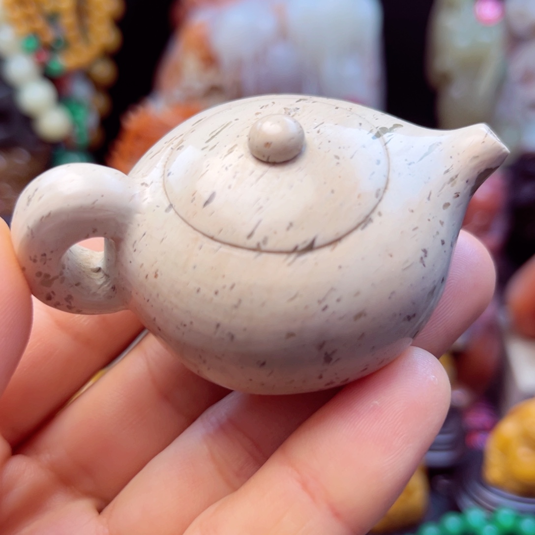寿山石茶壶手玩件
