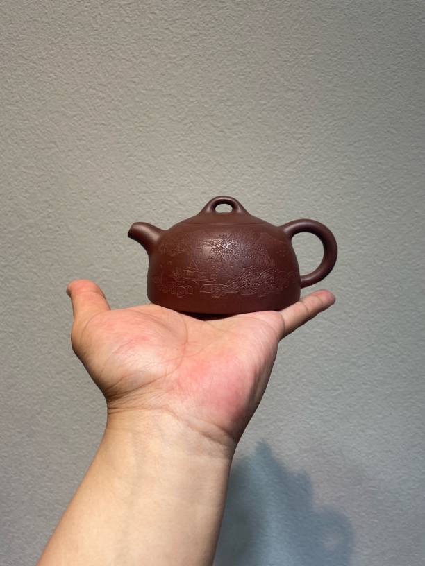 全手工原矿紫泥半月壶约230cc